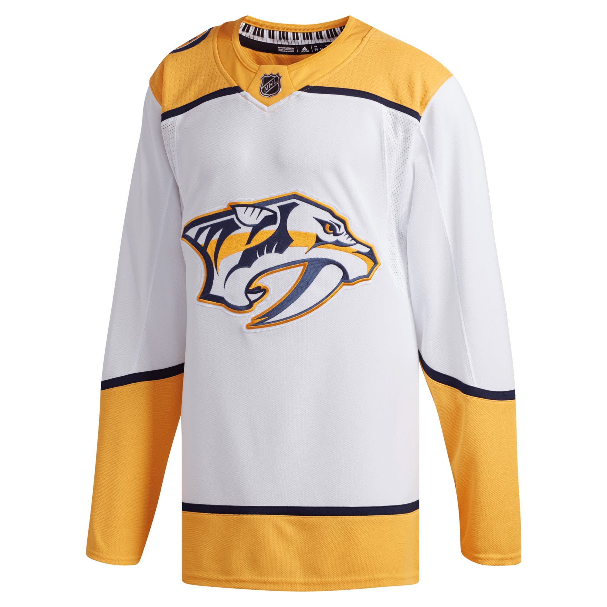 Alternative view of Men's Nashville Predators White Away Hockey Jersey - JS198 