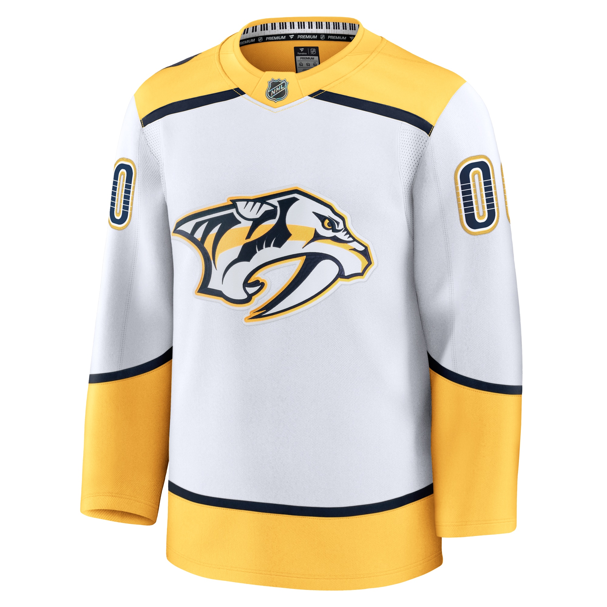 Alternative view of Men's Nashville Predators White Away Premium Custom Hockey Jersey - JS492 