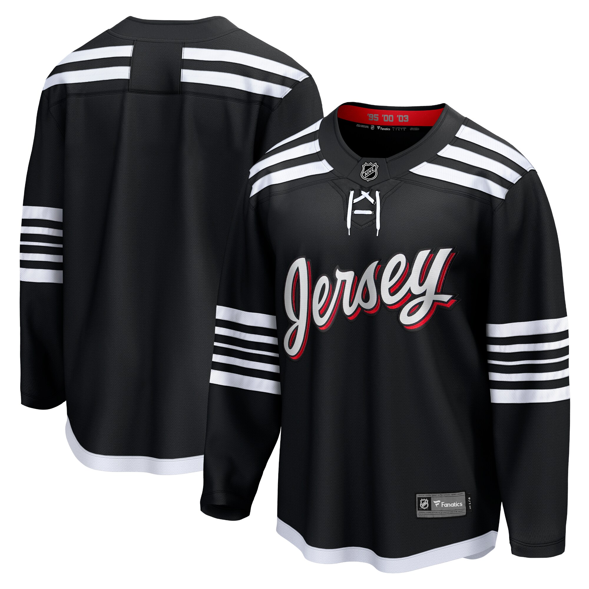 Men's New Hockey Jersey Devils Black Alternate Premier Breakaway Team Hockey Jersey - JS731 