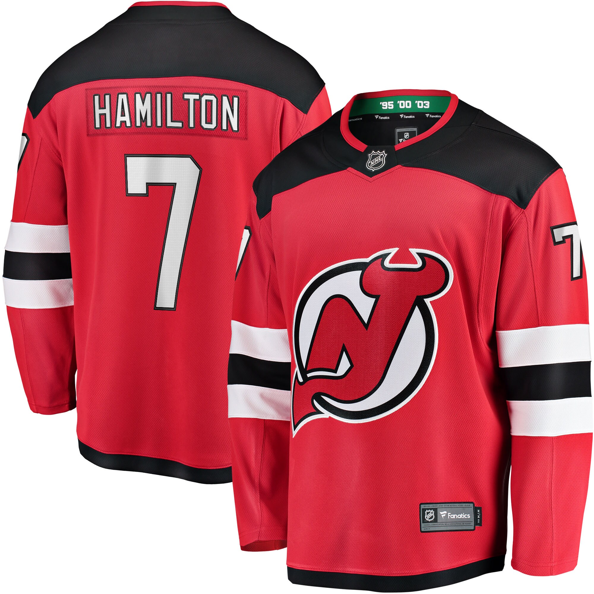 Men's New Jersey Devils Dougie Hamilton Red Breakaway Player Jersey - JS260 