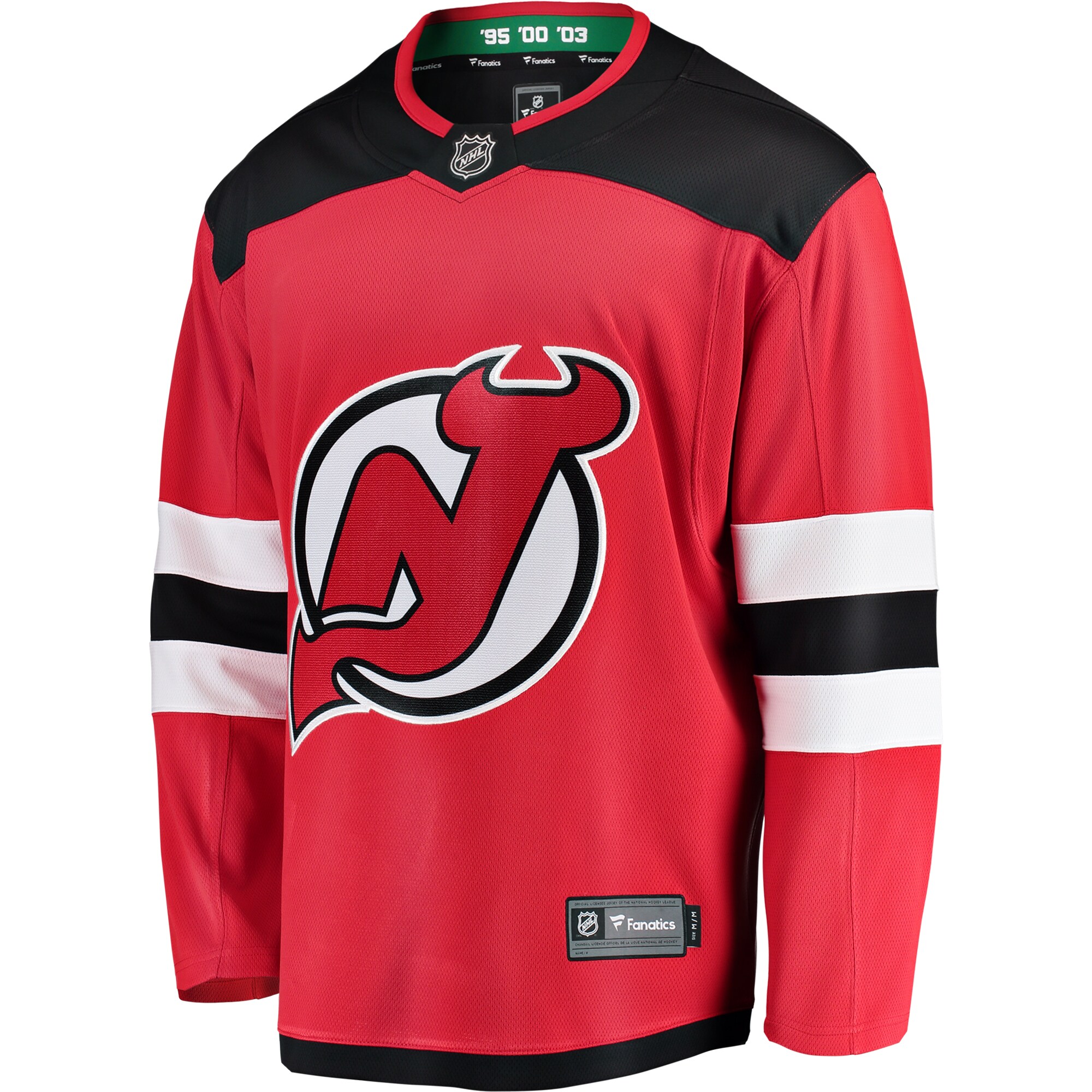 Alternative view of Men's New Hockey Jersey Devils Red Breakaway Home Hockey Jersey - JS658 