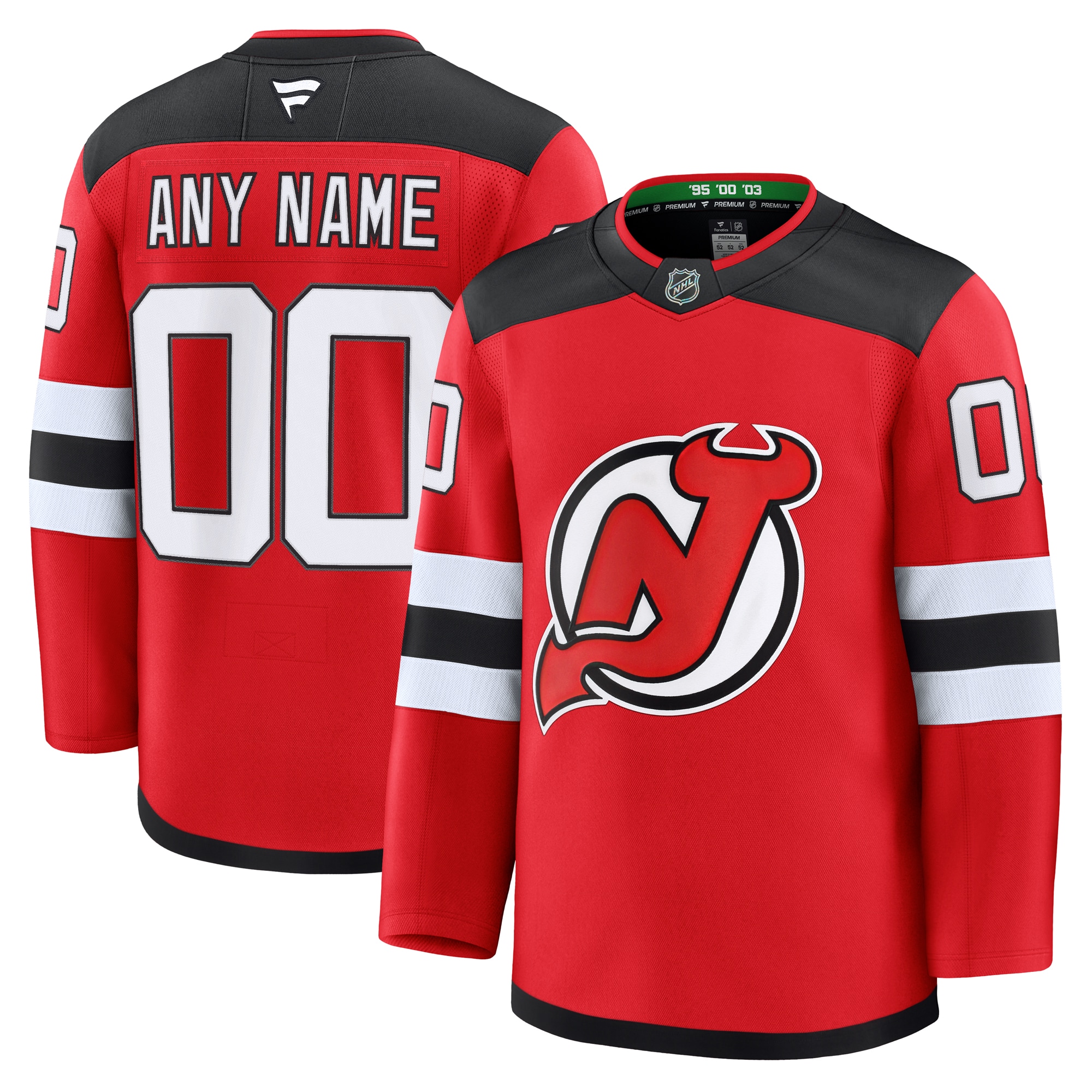 Men's New Jersey Devils Red Home Premium Custom Jersey - JS414 