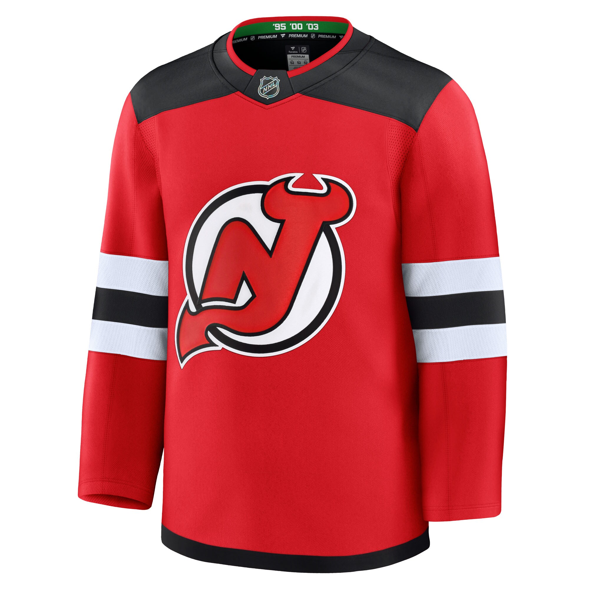 Alternative view of Men's New Jersey Devils Red Home Premium Jersey - JS741 