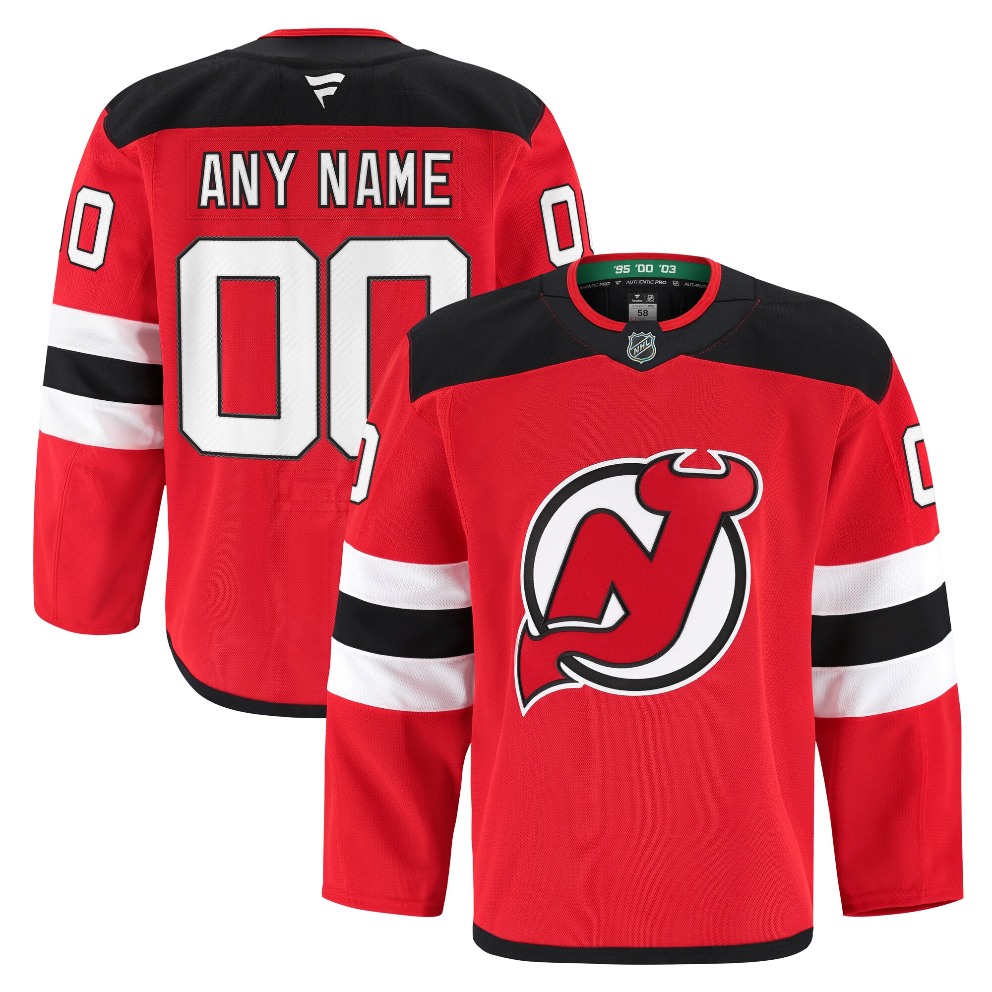 Men's New Jersey Devils Red Home Pro Custom Jersey - JS580 