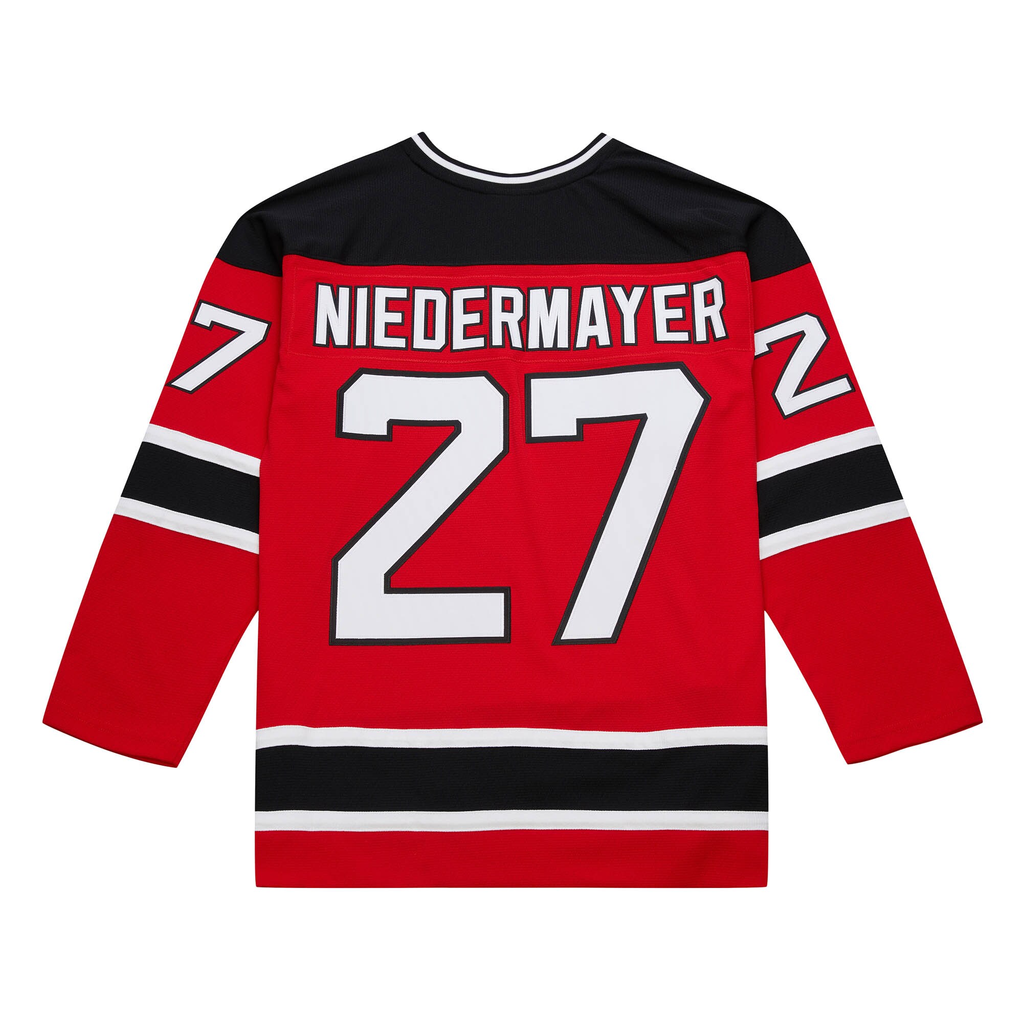 Alternative view of Men's New Jersey Devils Scott Niedermayer Red 2000/01 Power Play Jersey - JS374 