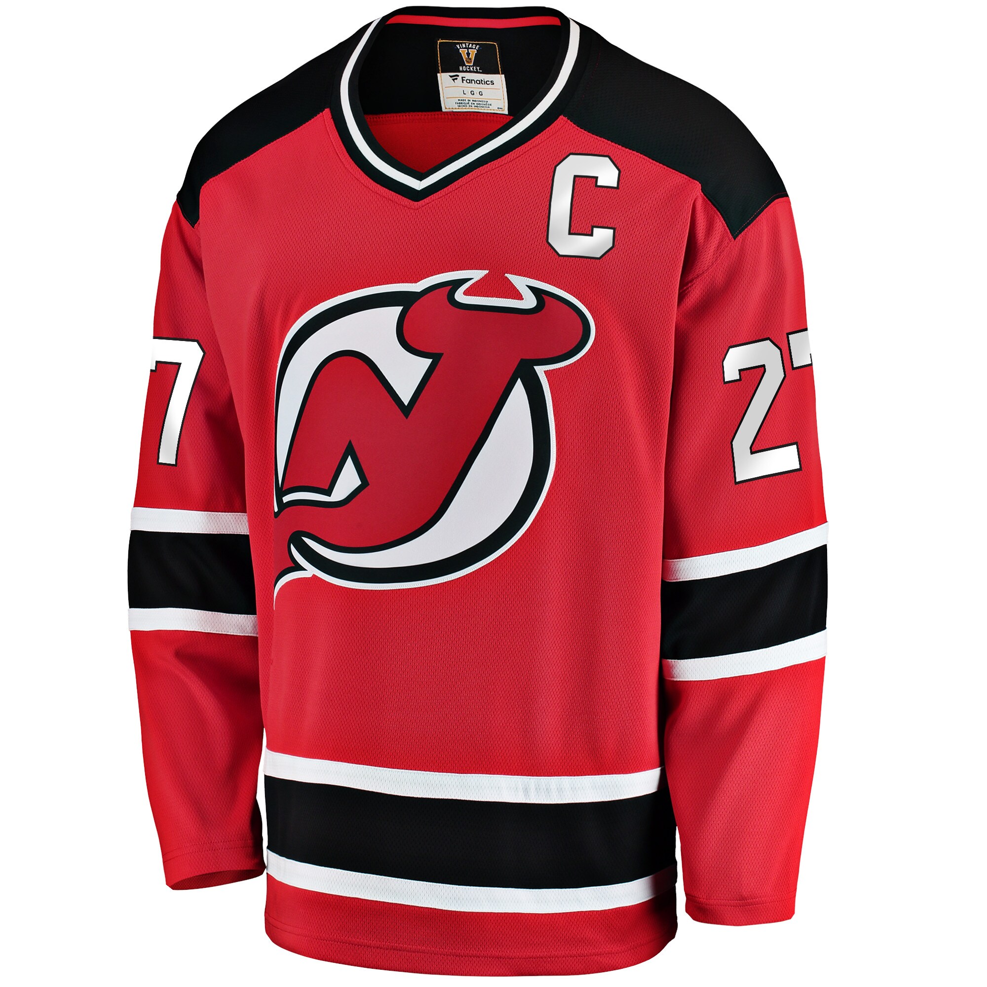 Alternative view of Men's New Jersey Devils Scott Niedermayer Red Premier Breakaway Retired Player Jersey - JS962 