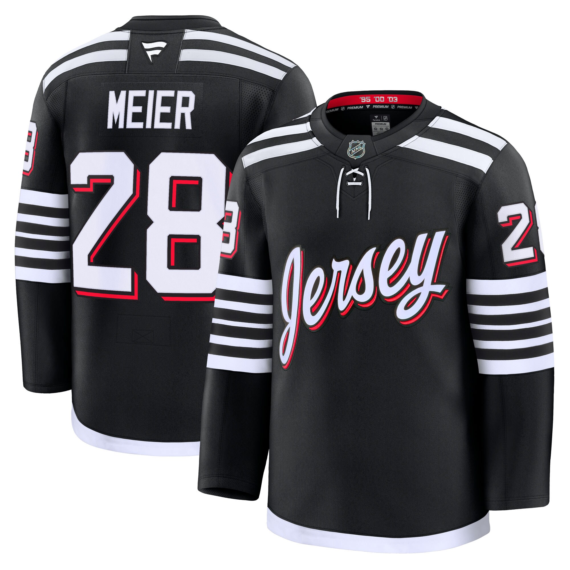 Men's New Jersey Devils Timo Meier Black Alternate Premium Jersey - JS545 