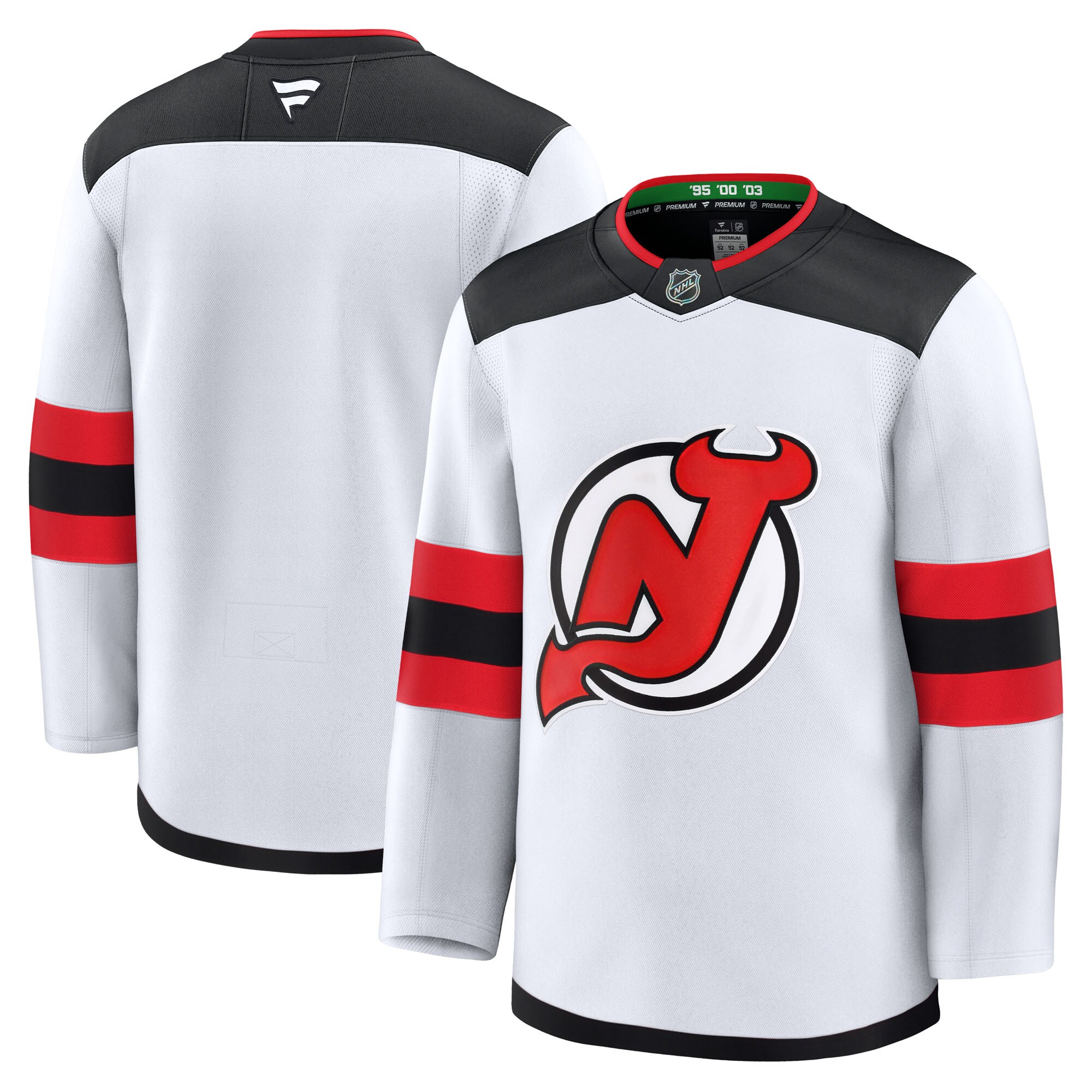 Men's New Hockey Jersey Devils White Away Premium Hockey Jersey - JS149 