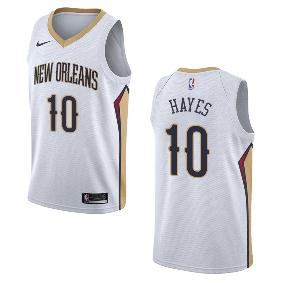 Men's New Orleans Pelicans #10 Jaxson Hayes Association Swingman Basketball Jersey - White