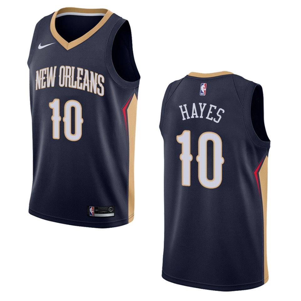 Men's New Orleans Pelicans #10 Jaxson Hayes Icon Swingman Basketball Jersey - Navy
