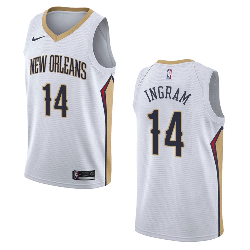 Men's New Orleans Pelicans #14 Brandon Ingram Association Swingman Basketball Jersey - White