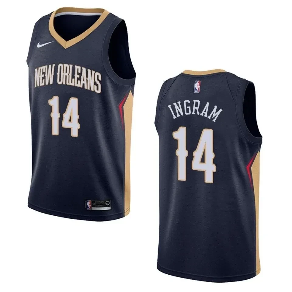 Men's New Orleans Pelicans 14 Brandon Ingram Icon Swingman Basketball Jersey - Navy - JS392 