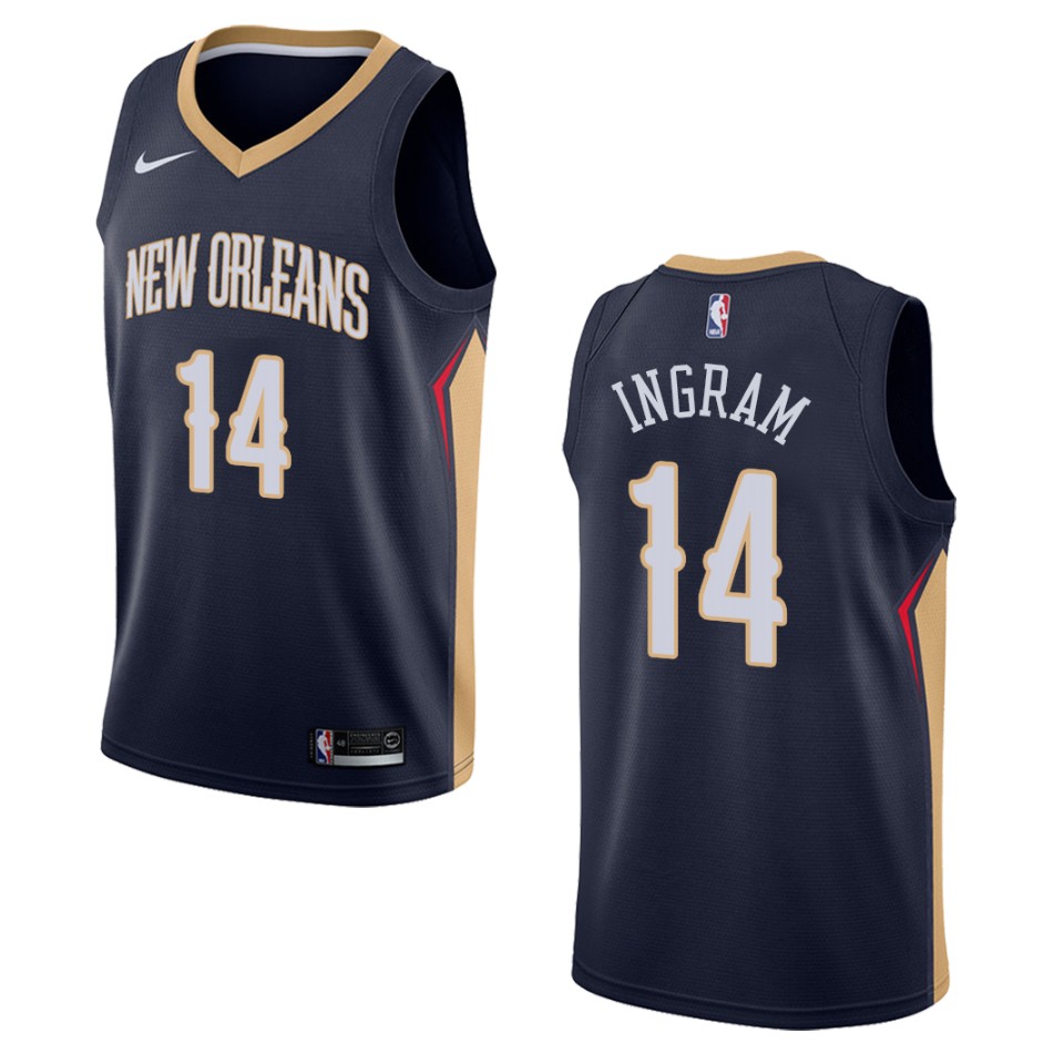 Men's New Orleans Pelicans #14 Brandon Ingram Icon Swingman Basketball Jersey - Navy