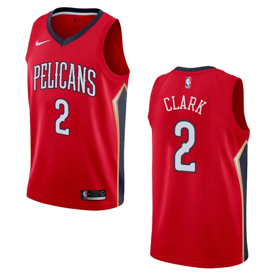 Men's New Orleans Pelicans #2 Ian Clark Statement Swingman Basketball Jersey - Red