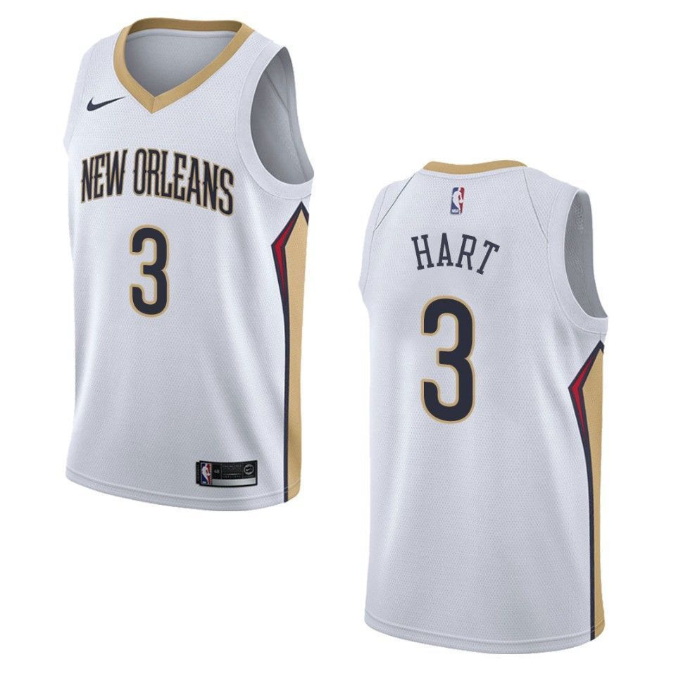Men's New Orleans Pelicans 3 Josh Hart Association Swingman Basketball Jersey - White - JS321 