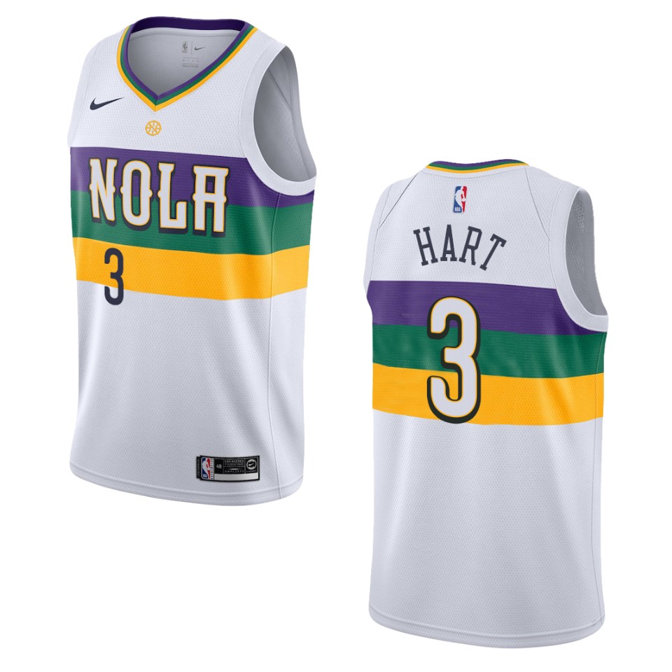 Men's New Orleans Pelicans #3 Josh Hart City Swingman Basketball Jersey - White