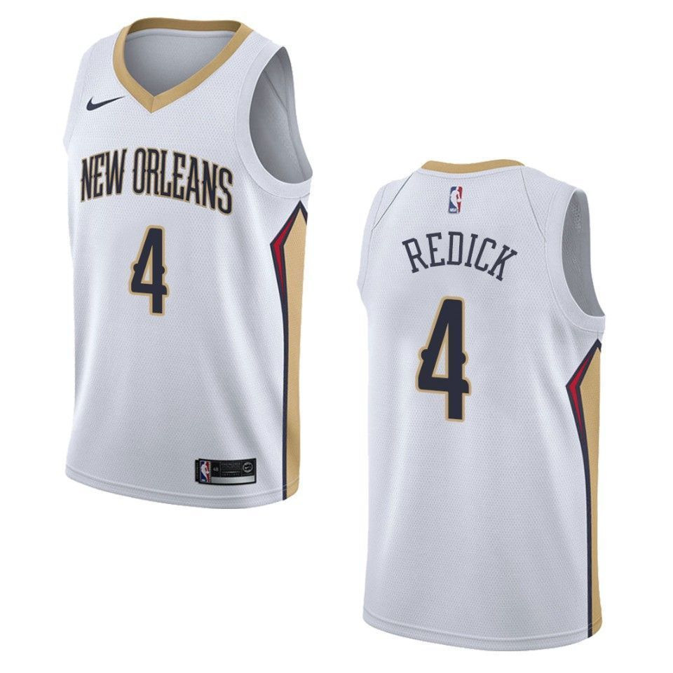 Men's New Orleans Pelicans 4 J.j. Redick Association Swingman Basketball Jersey - White - JS136 