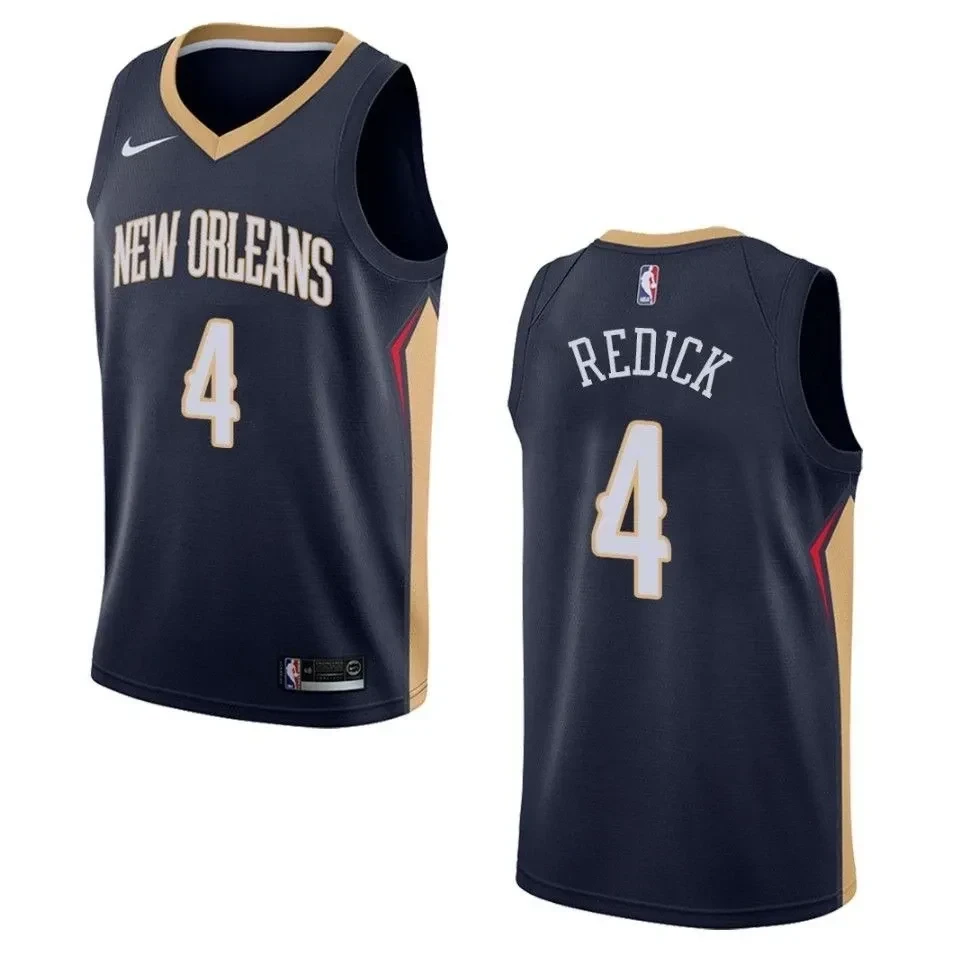 Men's New Orleans Pelicans 4 J.j. Redick Icon Swingman Basketball Jersey - Navy - JS277 