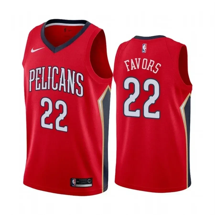 Men's New Orleans Pelicans Derrick Favors 22 Statet Basketball Jersey - JS811 