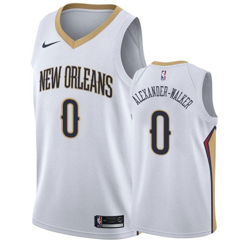 Men's New Orleans Pelicans Nickeil Alexander-walker 0 Association Basketball Jersey - JS958 