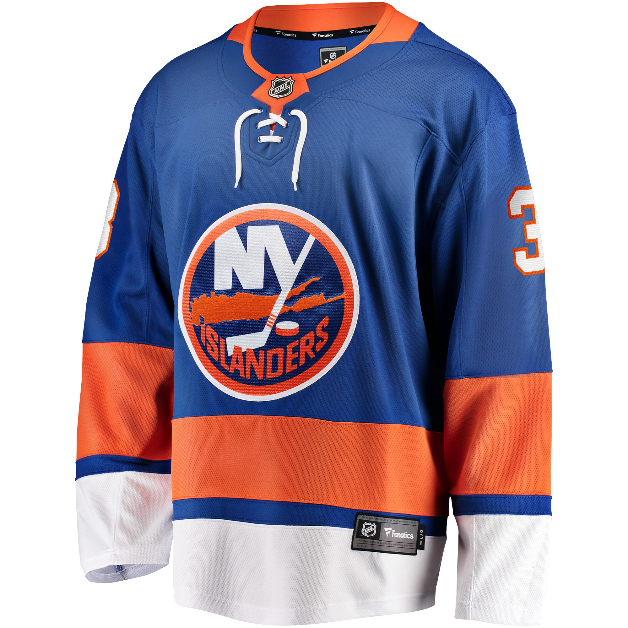 Alternative view of Men's New York Islanders Adam Pelech Royal Home Breakaway Player Hockey Jersey - JS455 