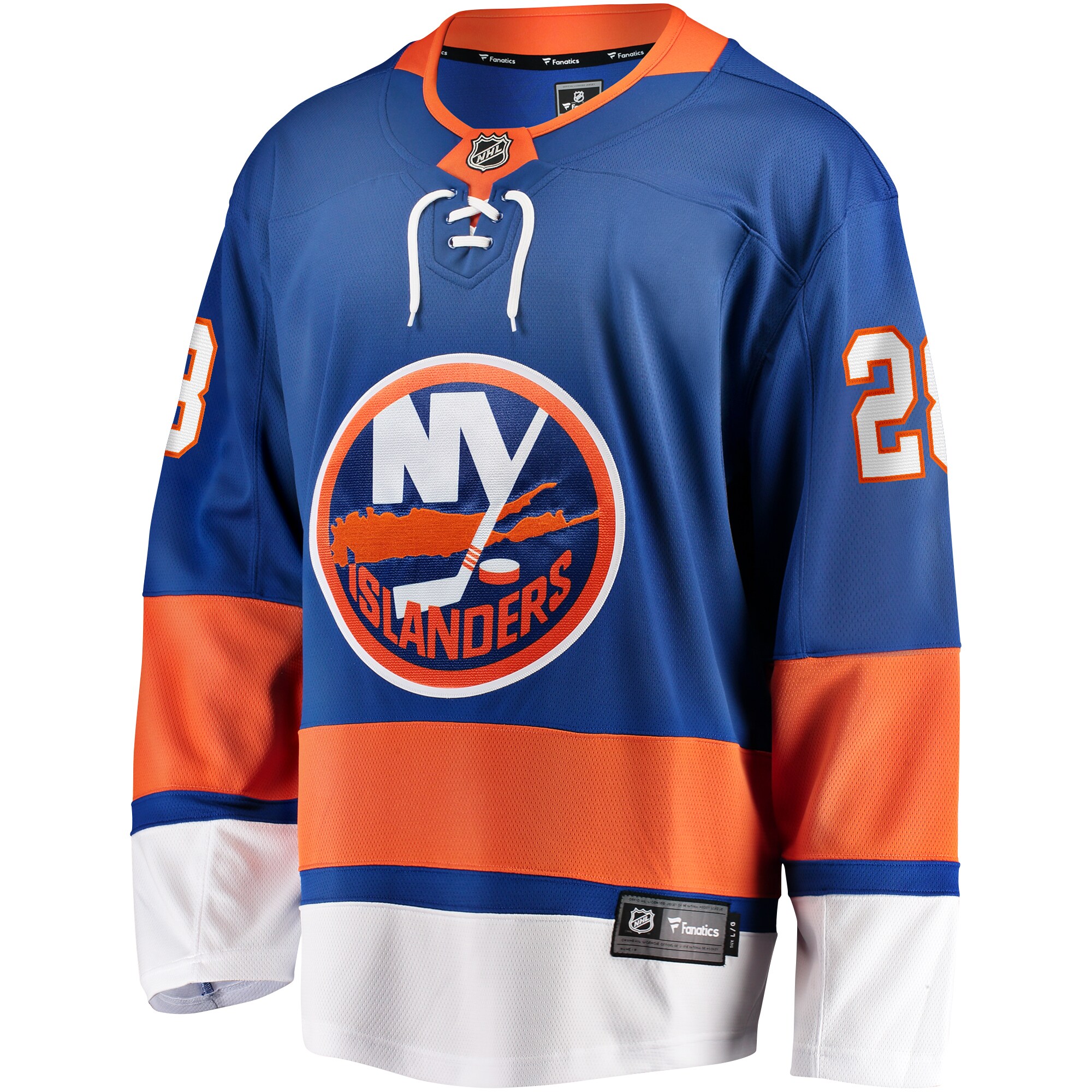 Alternative view of Men's New York Islanders Alexander Romanov Blue Home Premier Breakaway Player Hockey Jersey - JS523 