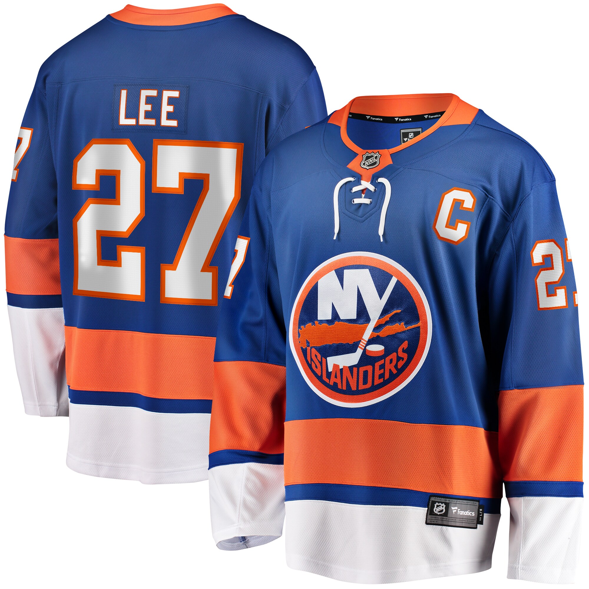 Men's New York Islanders Anders Lee Royal Home Captain Patch Breakaway Player Hockey Jersey - JS609 
