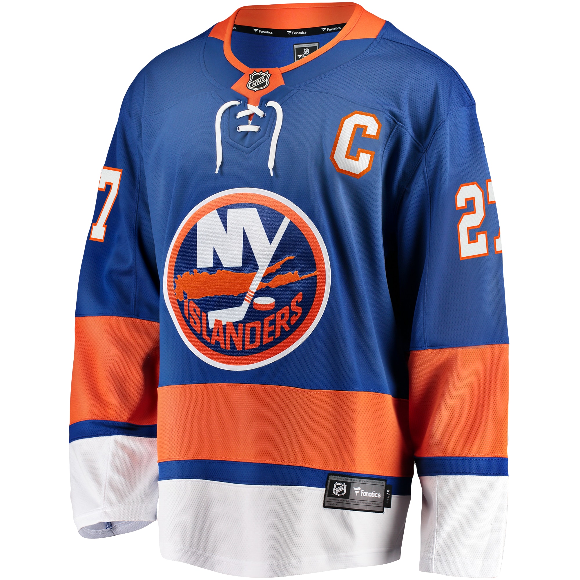 Alternative view of Men's New York Islanders Anders Lee Royal Home Premier Breakaway Player Hockey Jersey - JS619 