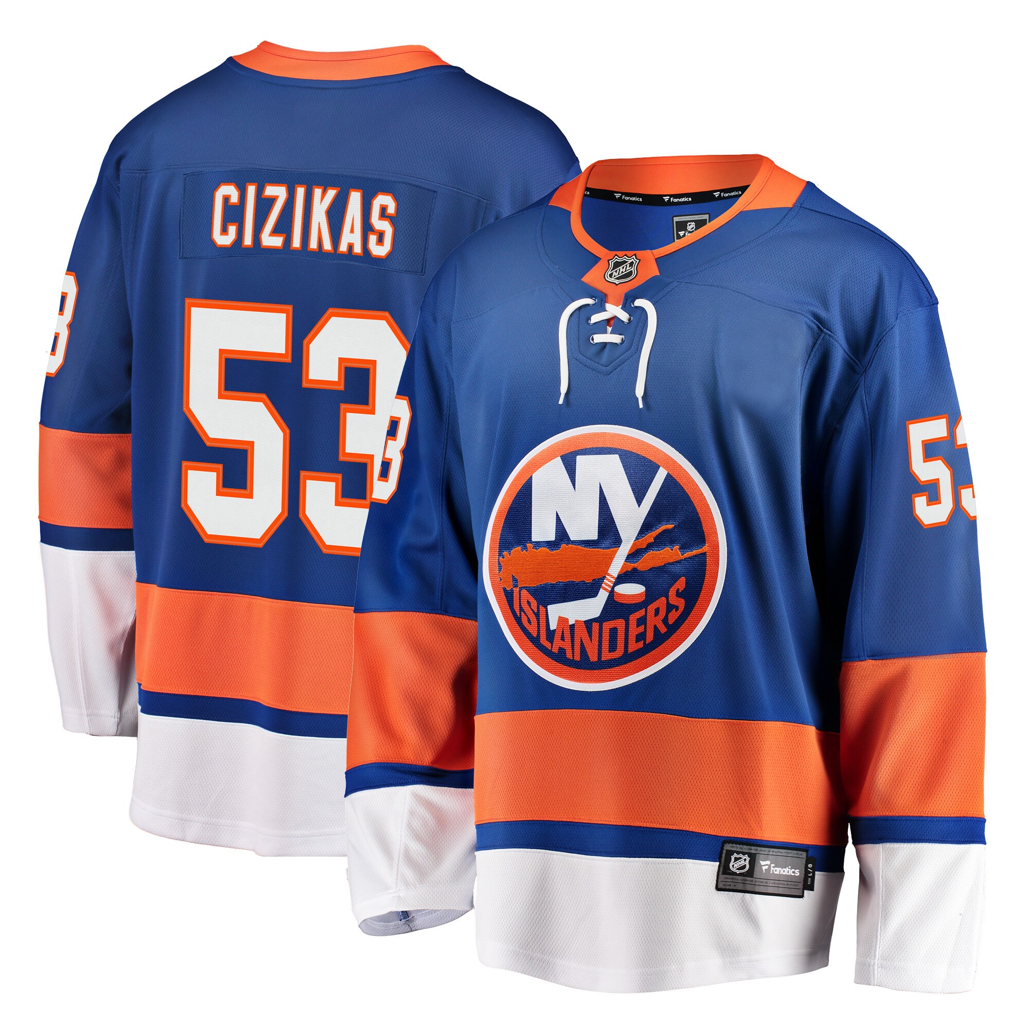 Men's New York Islanders Casey Cizikas Royal Breakaway Player Hockey Jersey - JS189 