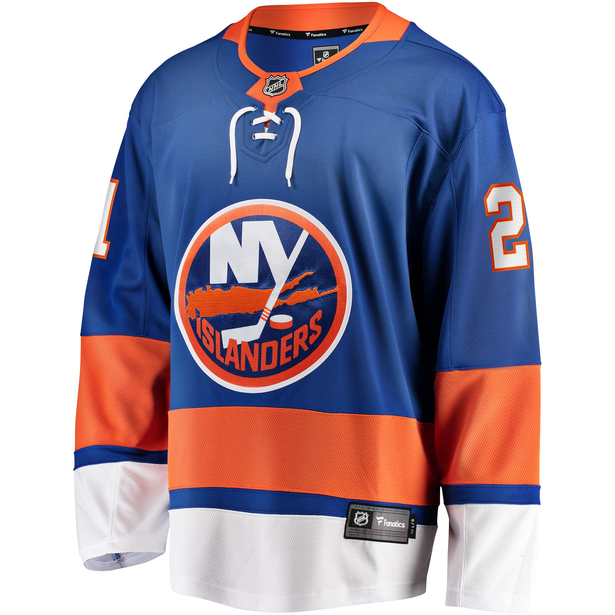 Alternative view of Men's New York Islanders Kyle Palmieri Royal Home Breakaway Hockey Jersey - JS615 