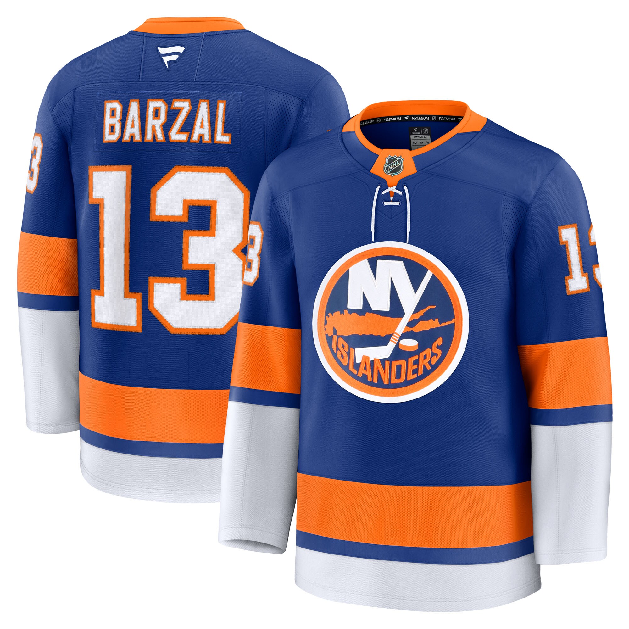 Men's New York Islanders Mathew Barzal Royal Home Premium Hockey Jersey - JS697 