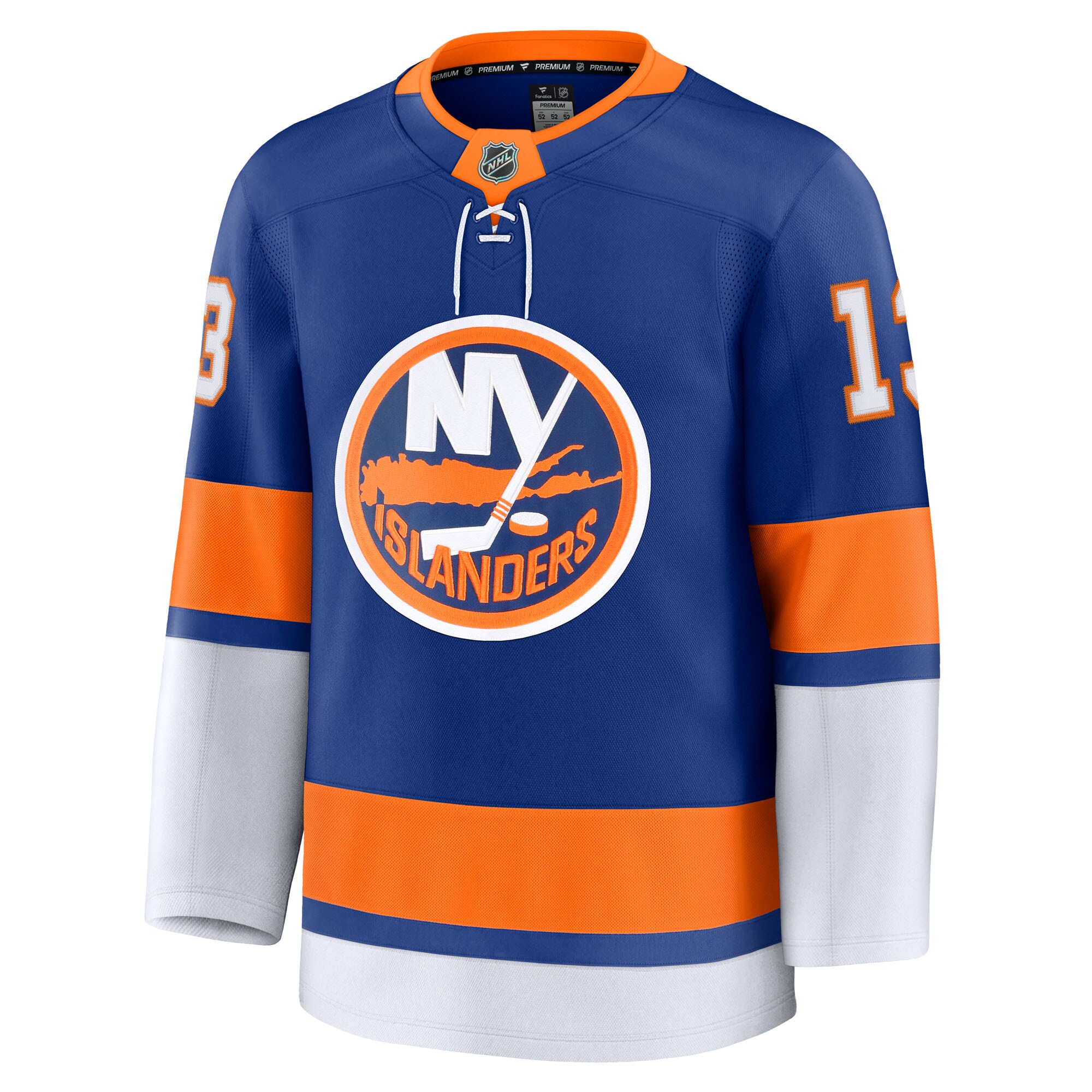 Alternative view of Men's New York Islanders Mathew Barzal Royal Home Premium Hockey Jersey - JS697 