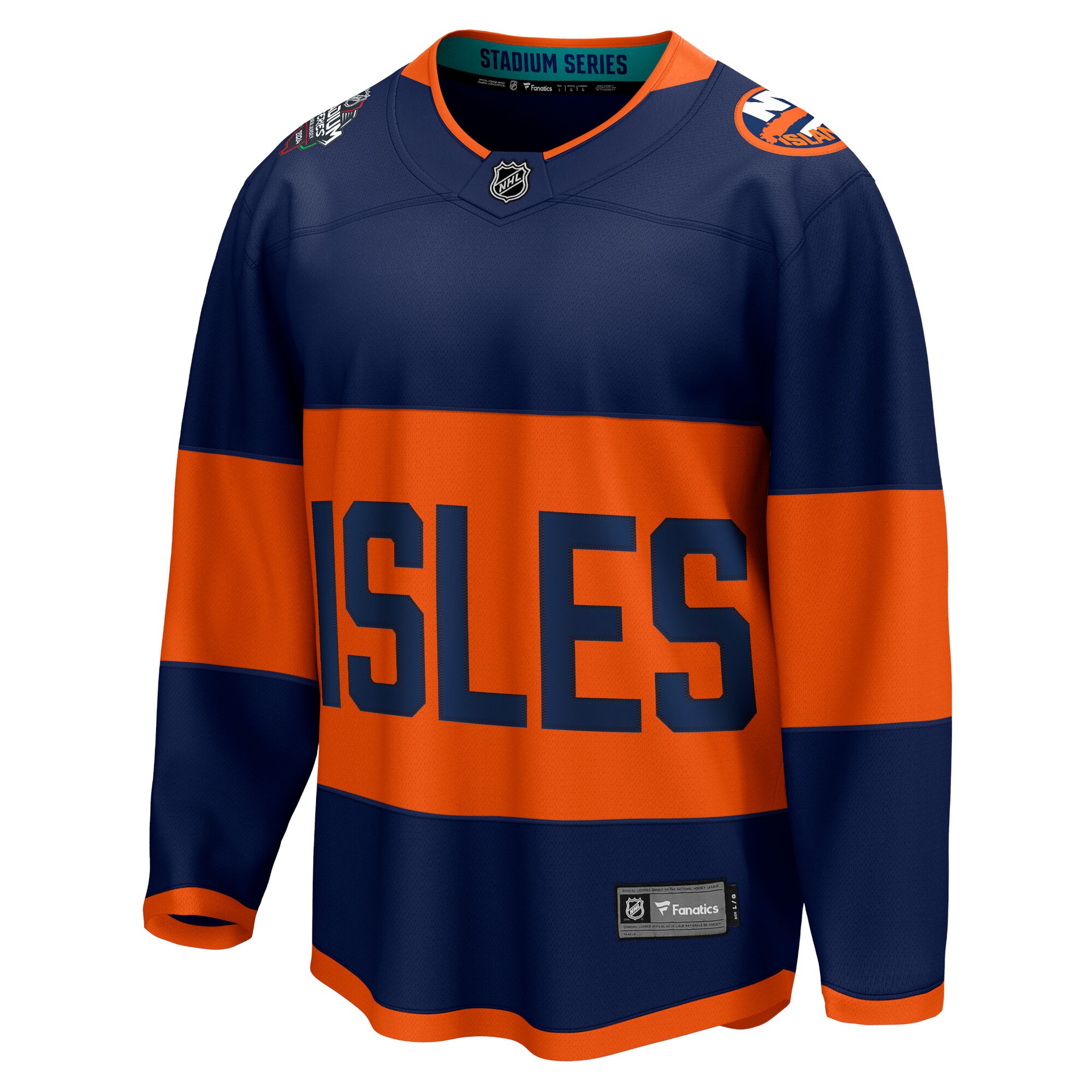 Alternative view of Men's New York Islanders Navy 2024 NHL Stadium Series Breakaway Hockey Jersey - JS992 