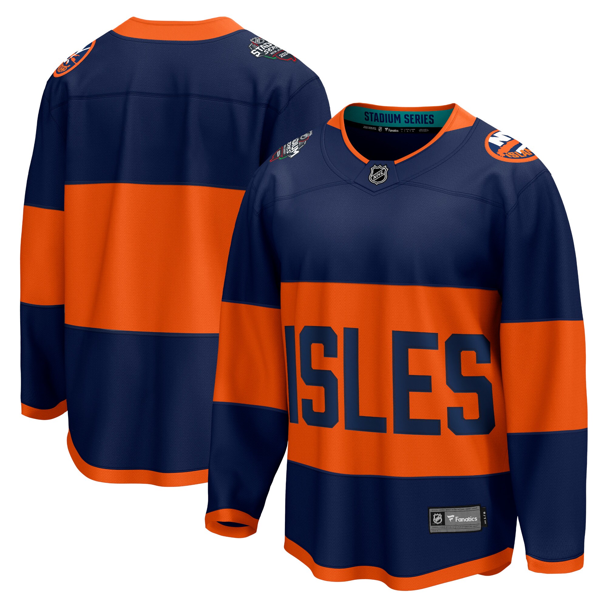 Men's New York Islanders Navy 2024 NHL Stadium Series Breakaway Hockey Jersey - JS992 