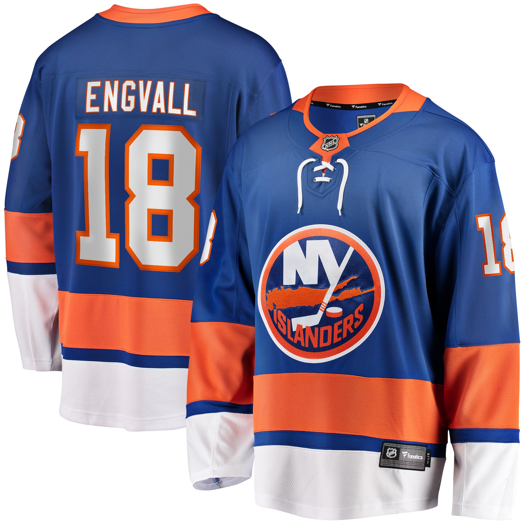 Men's New York Islanders Pierre Engvall Blue Home Premier Breakaway Player Hockey Jersey - JS847 