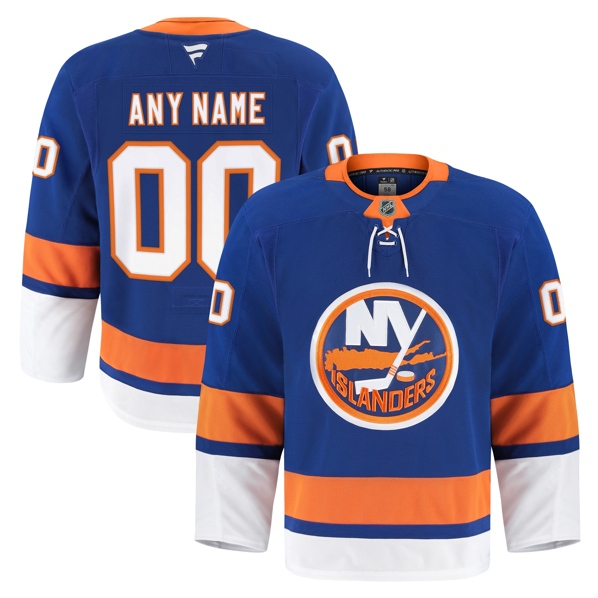 Men's New York Islanders Royal Home Pro Custom Hockey Jersey - JS379 