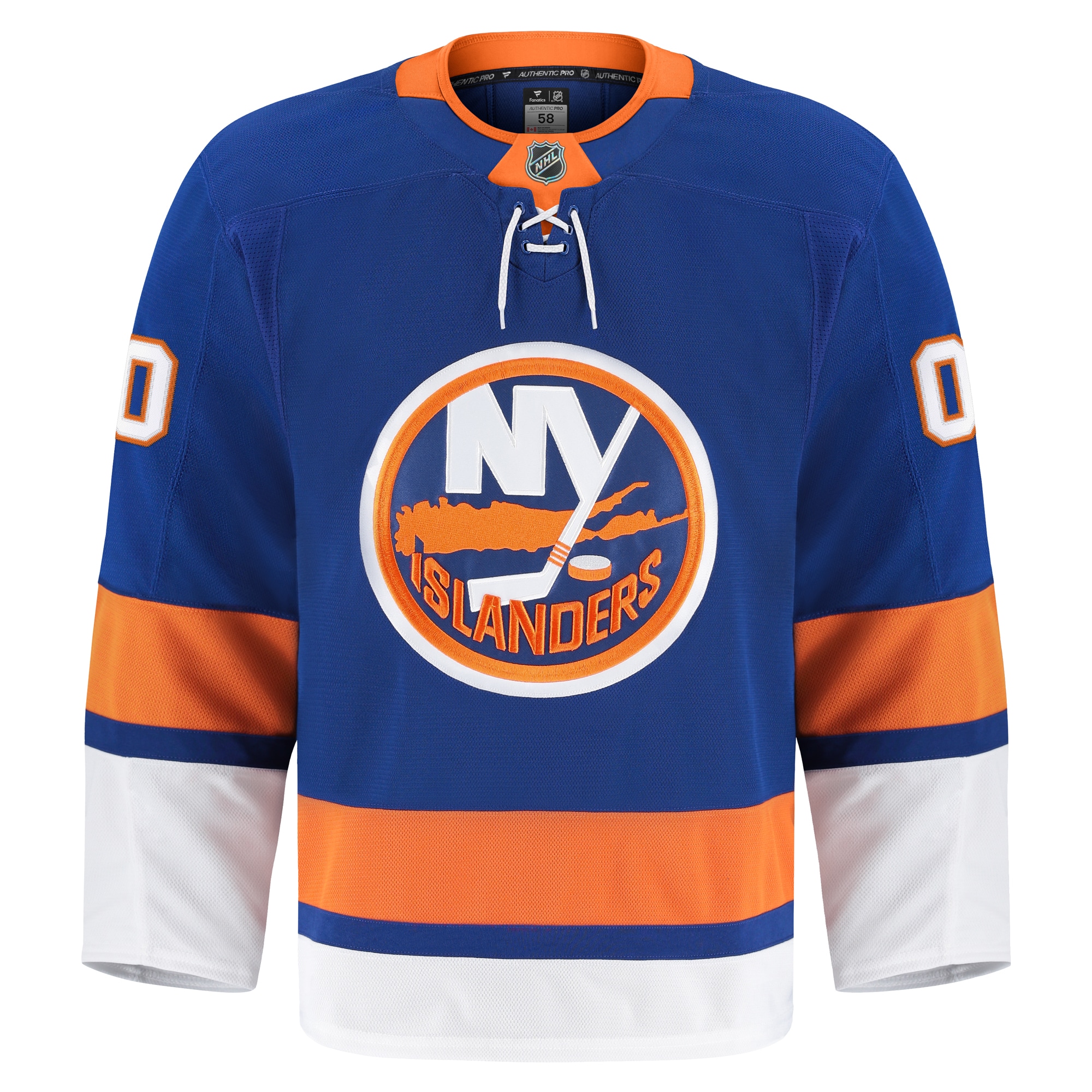 Alternative view of Men's New York Islanders Royal Home Pro Custom Hockey Jersey - JS701 