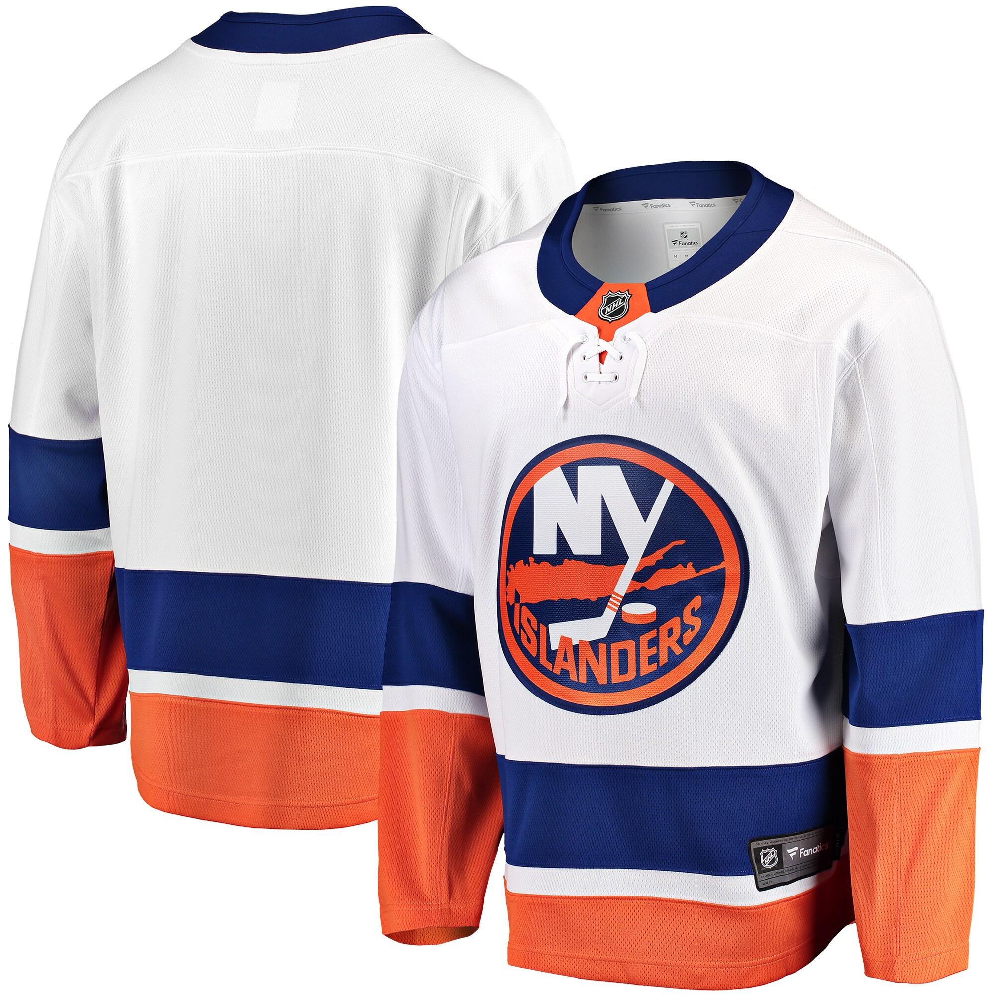 Men's New York Islanders White Breakaway Away Hockey Jersey - JS259 