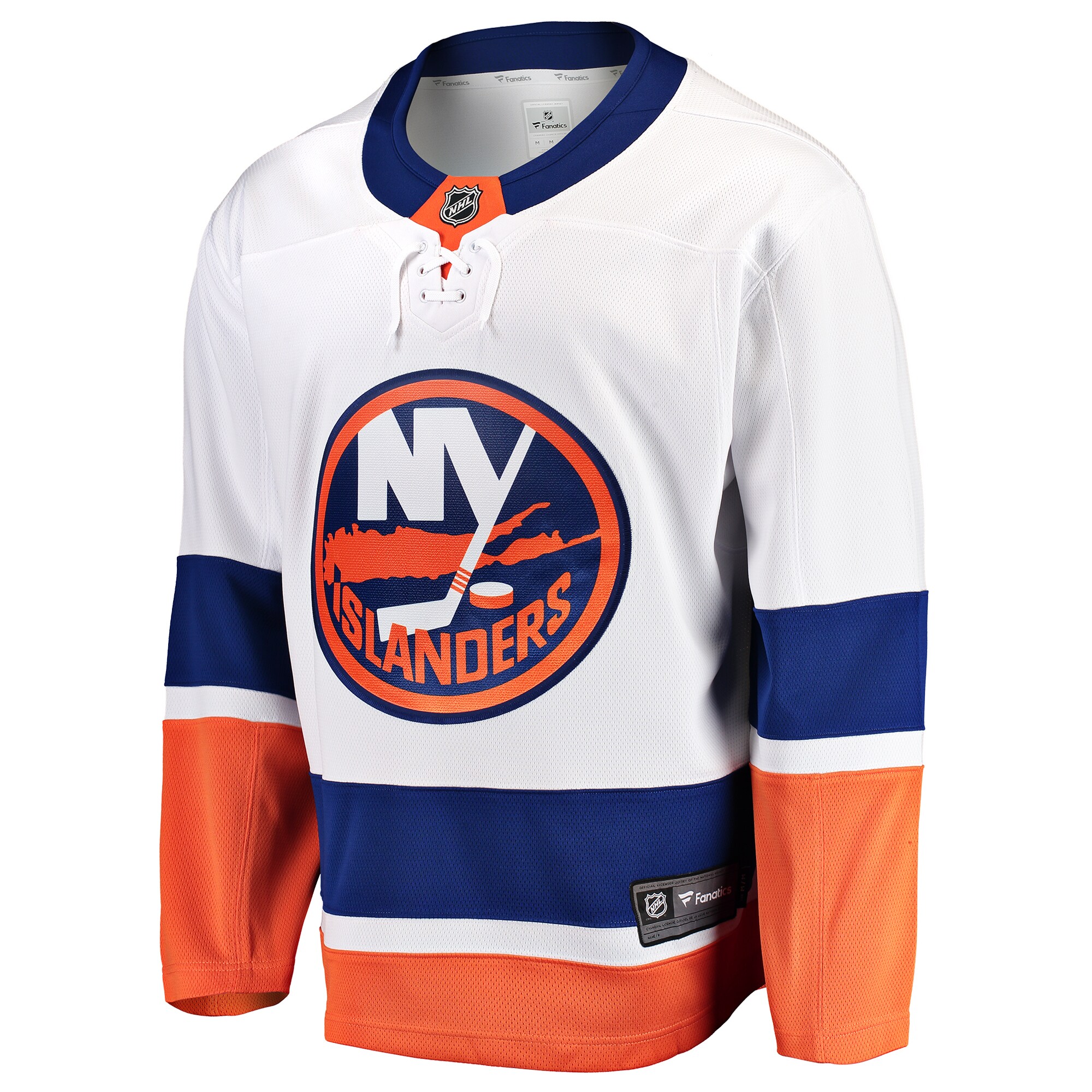 Alternative view of Men's New York Islanders White Breakaway Away Hockey Jersey - JS557 