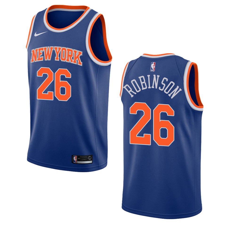 Men's New York Knicks #26 Mitchell Robinson Icon Swingman Basketball Jersey - Blue