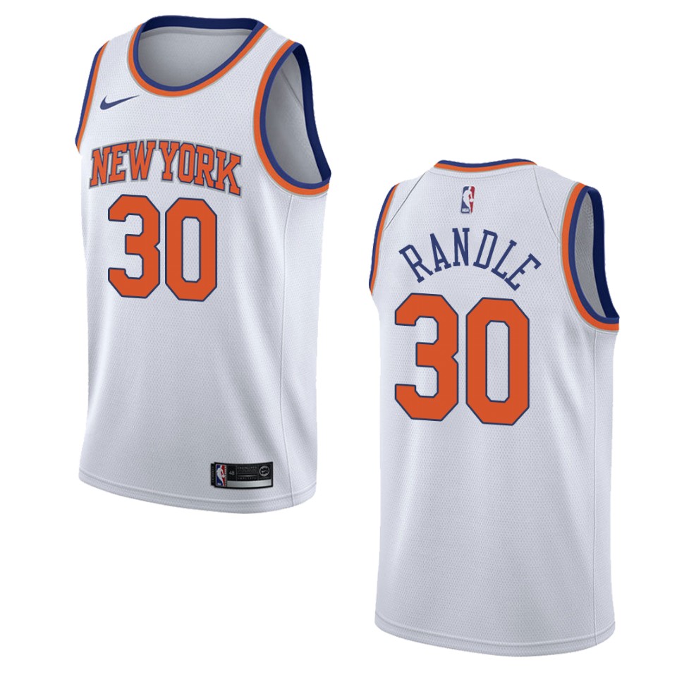 Men's New York Knicks #30 Julius Randle Association Swingman Basketball Jersey - White