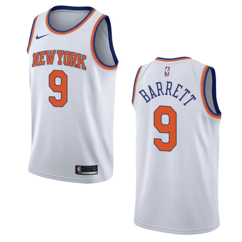 Men's New York Knicks #9 R.j. Barrett Association Swingman Basketball Jersey - White