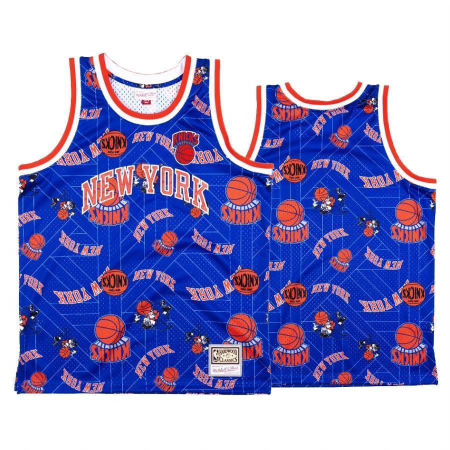 Men's New York Knicks Blue Tear Up Pack Basketball Jersey - JS840 