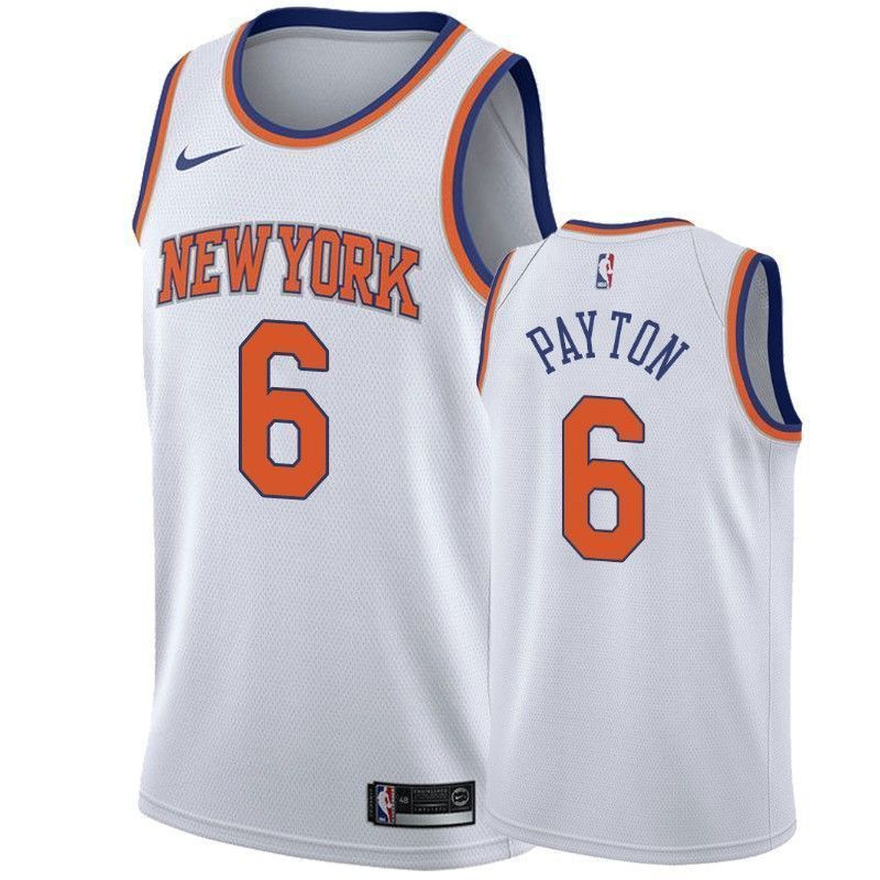 Men's New York Knicks Elfrid Payton 6 Association Basketball Jersey - JS414 