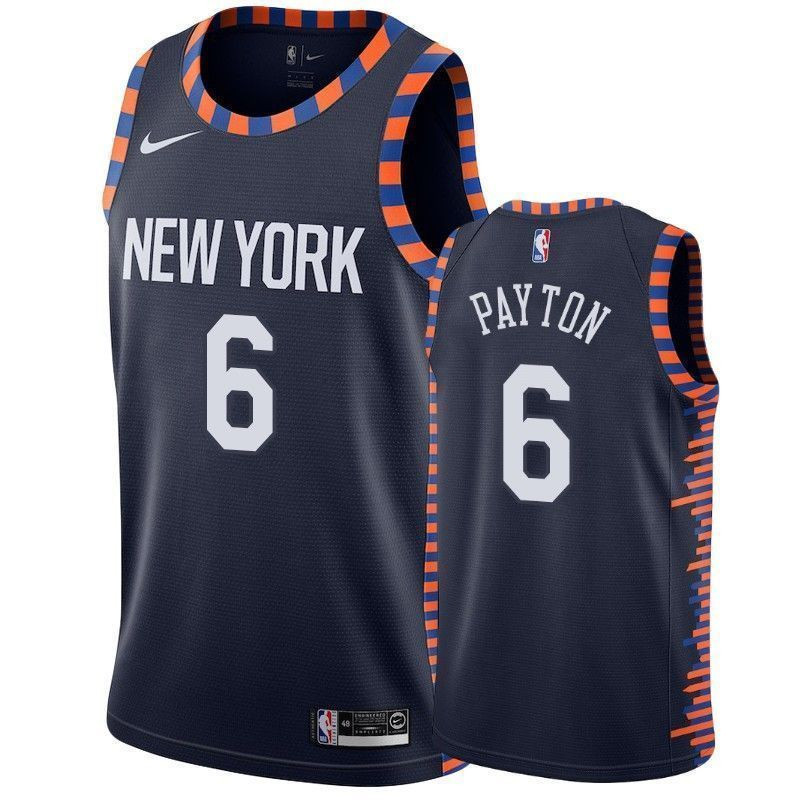 Men's New York Knicks Elfrid Payton 6 City Men's Basketball Jersey - JS323 