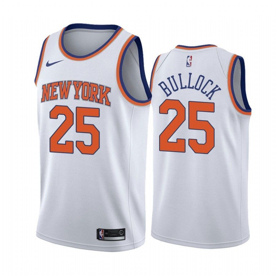 Men's New York Knicks Reggie Bullock 25 Association Basketball Jersey - JS851 