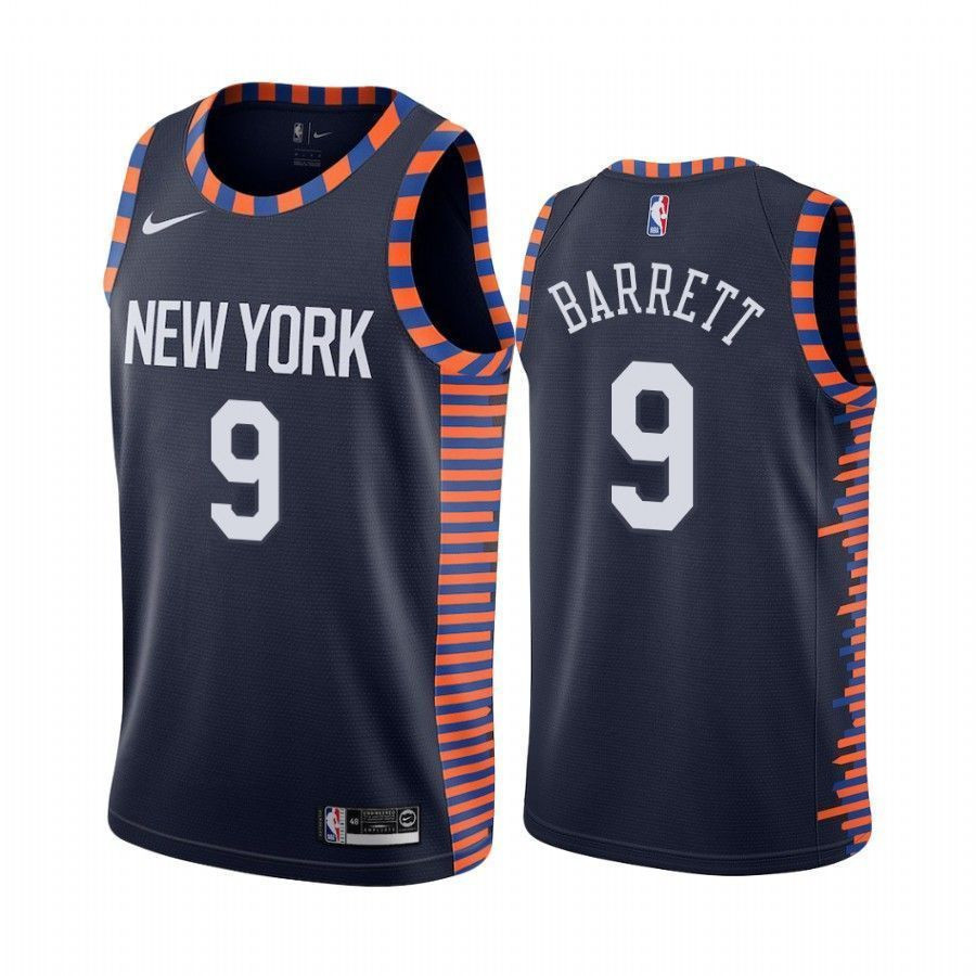 Men's New York Knicks Rj Barrett 9 City Men's Basketball Jersey - JS211 