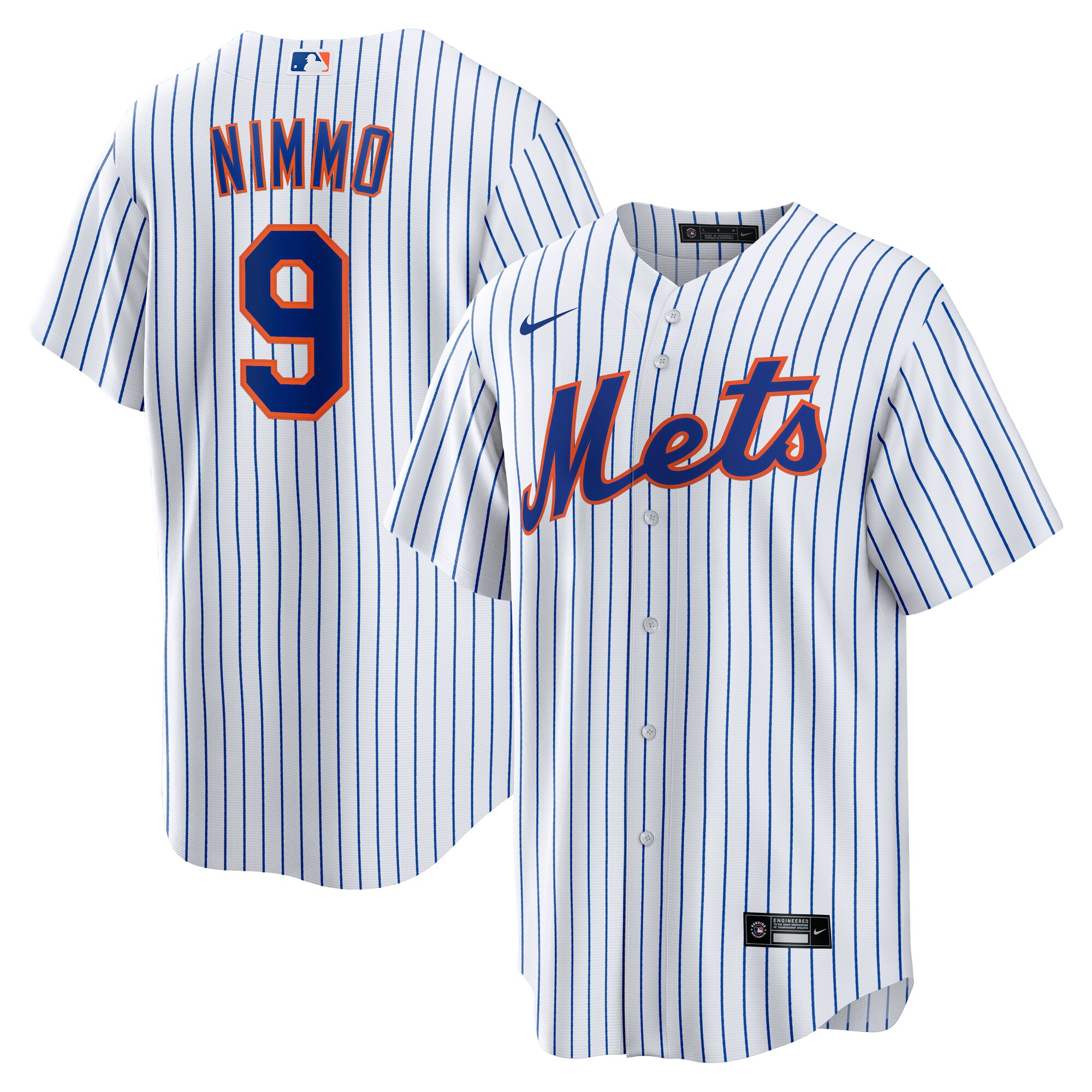 Men's New York Mets Brandon Nimmo White Home Baseball Jersey 