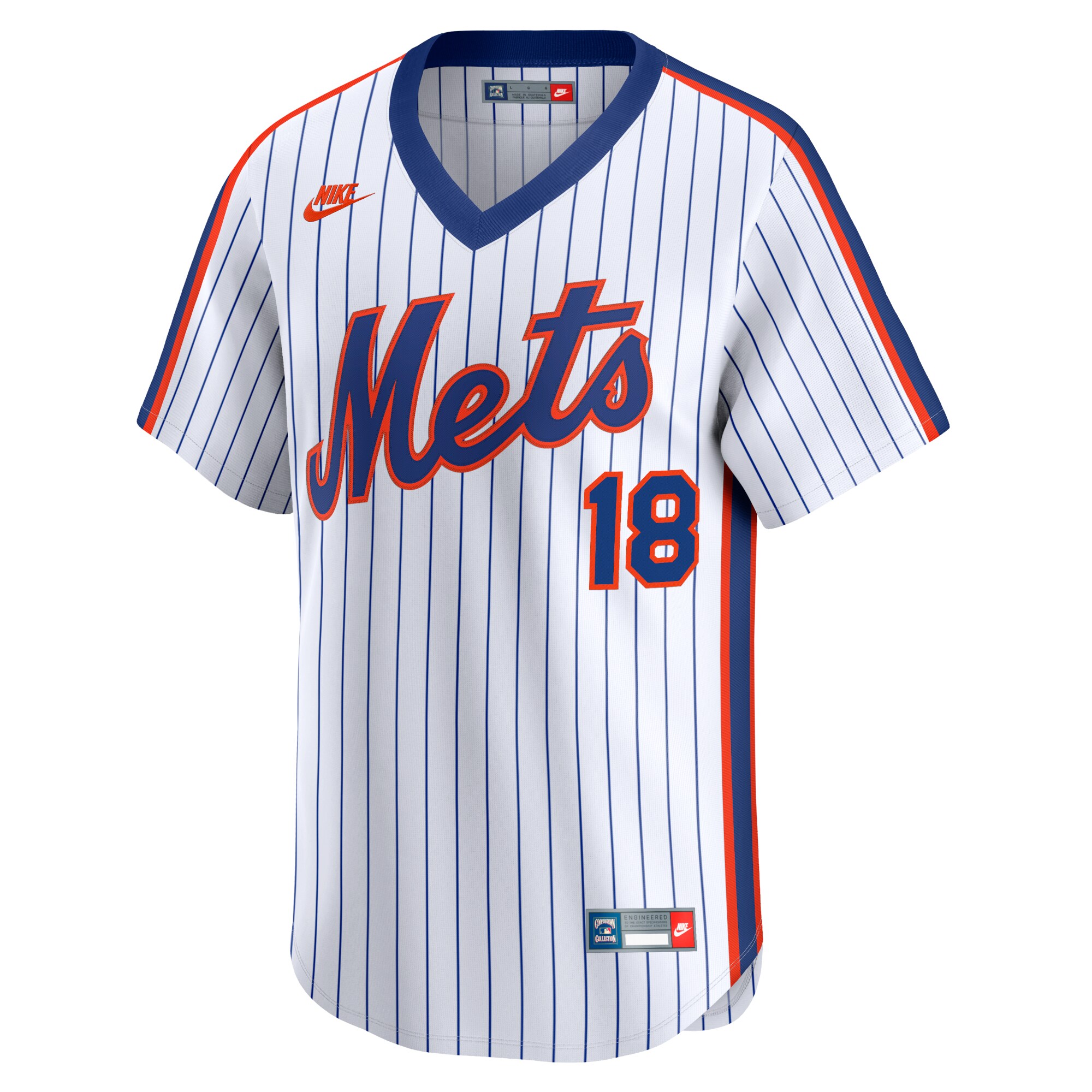 Alternative view of Men's New York Mets Darryl Strawberry Navy Throwback Cooperstown Limited Baseball Jersey 