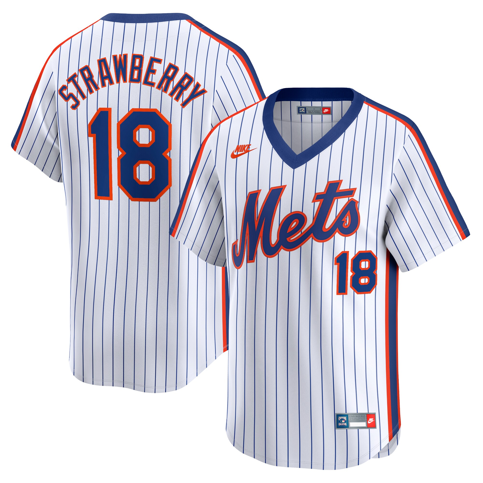 Men's New York Mets Darryl Strawberry Navy Throwback Cooperstown Limited Baseball Jersey 